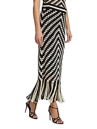 Halliday Crochet Tassel Maxi Skirt