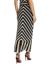 Halliday Crochet Tassel Maxi Skirt