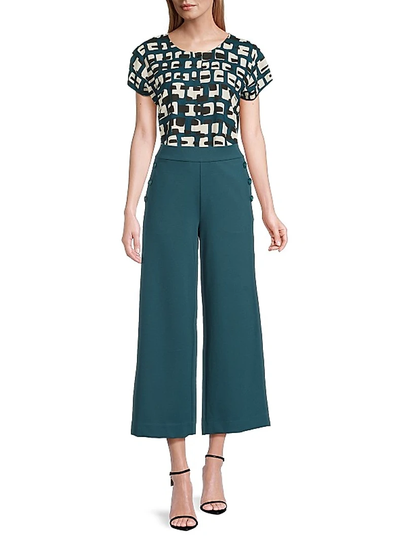 June Prisca Ponte Wide-Leg Pants