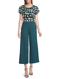 June Prisca Ponte Wide-Leg Pants