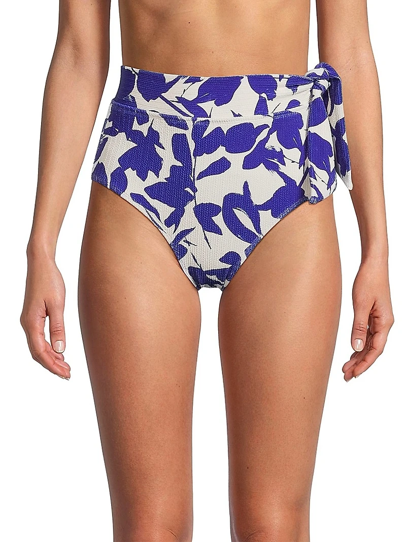 Side-Tie High-Waist Bikini Bottom