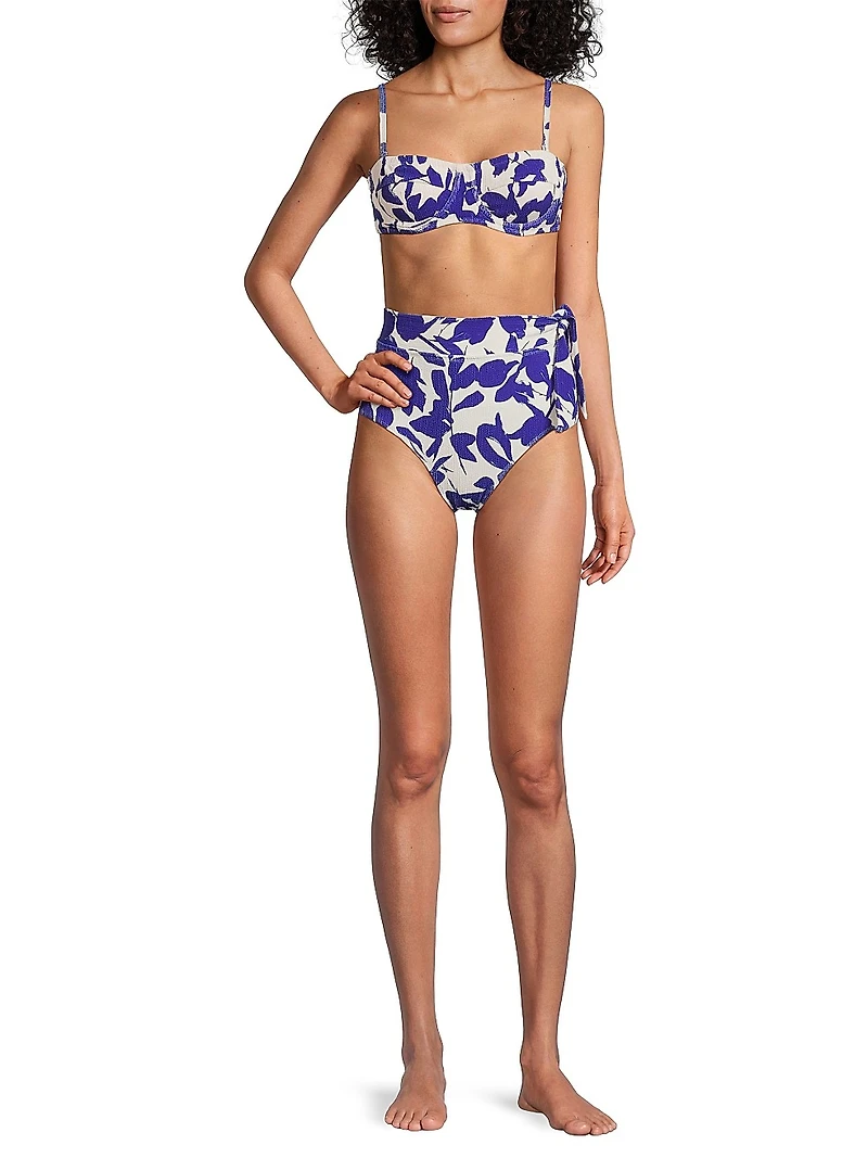 Side-Tie High-Waist Bikini Bottom