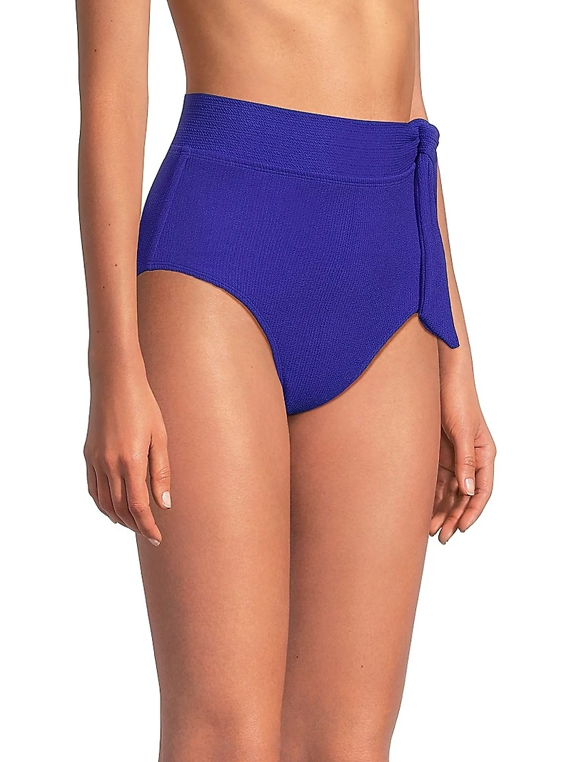 Side Tie High-Waist Bikini Bottom