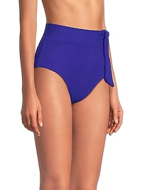 Side Tie High-Waist Bikini Bottom