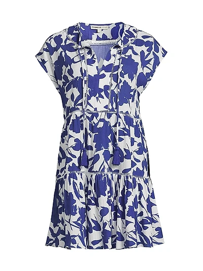 Gari Leaf Cotton Minidress