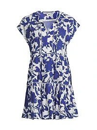 Gari Leaf Cotton Minidress
