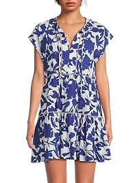 Gari Leaf Cotton Minidress