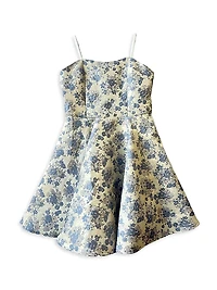 Girl's Fit-And-Flare Jacquard Dress