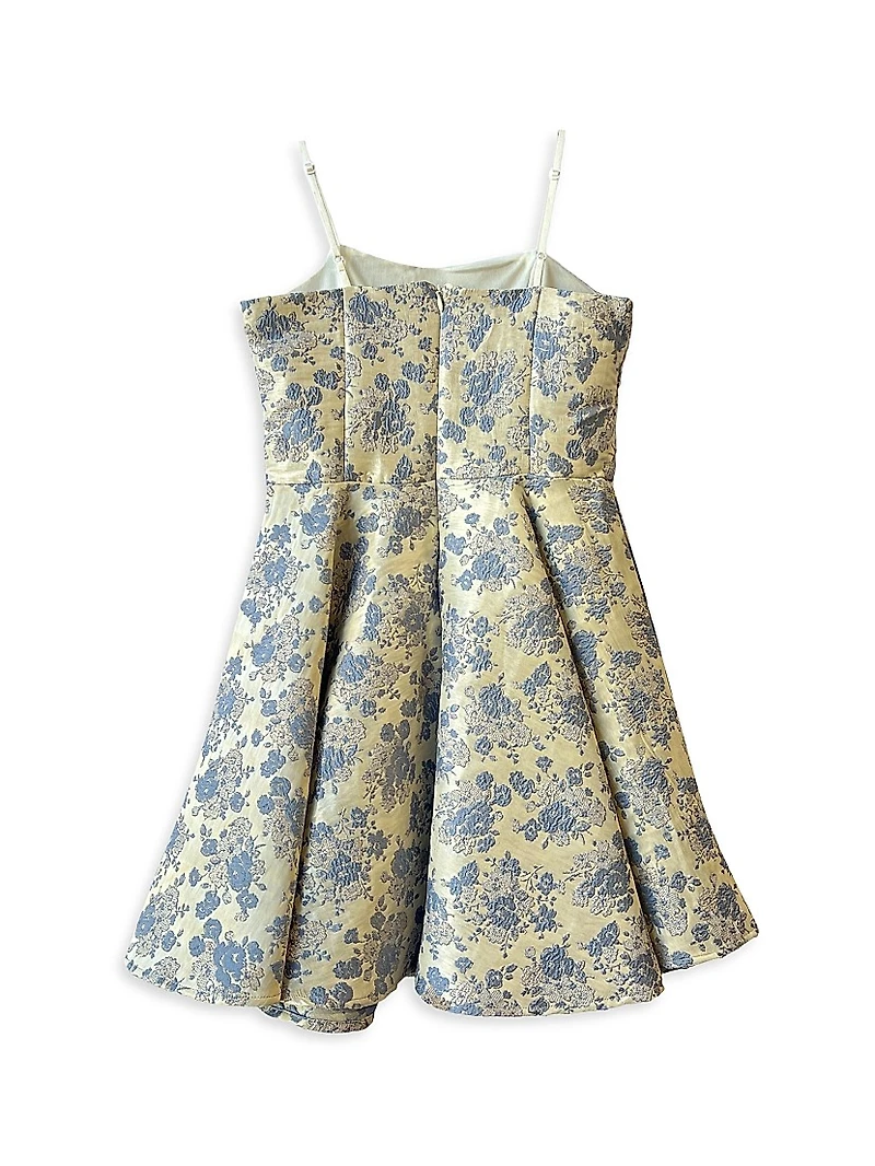 Girl's Fit-And-Flare Jacquard Dress