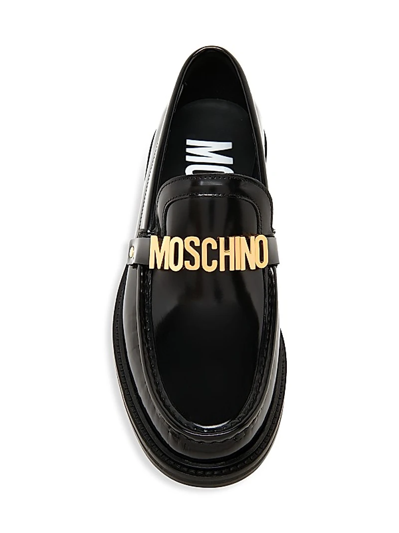 Logo-Detailed Leather Loafers
