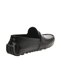 Logo-Accented Leather Driving Loafers