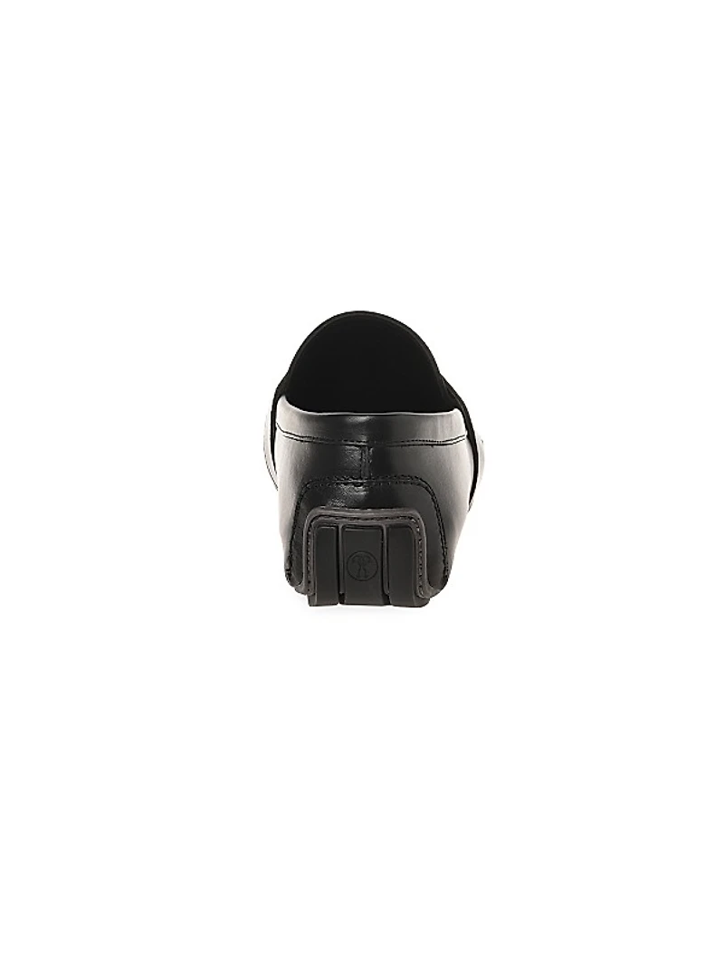 Logo-Accented Leather Driving Loafers