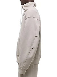 Funnel Neck Half-Zip Sweatshirt Pullover