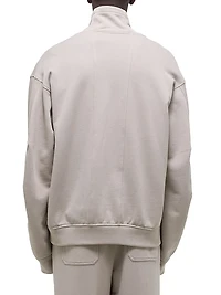 Funnel Neck Half-Zip Sweatshirt Pullover