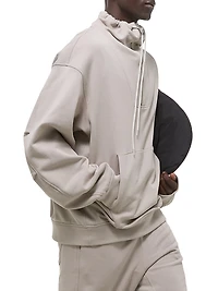 Funnel Neck Half-Zip Sweatshirt Pullover