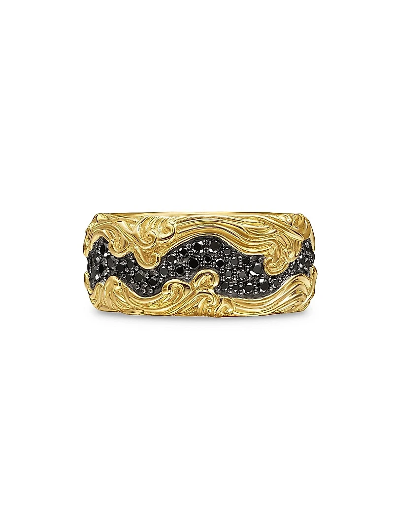 Waves Band Ring 18K Yellow Gold