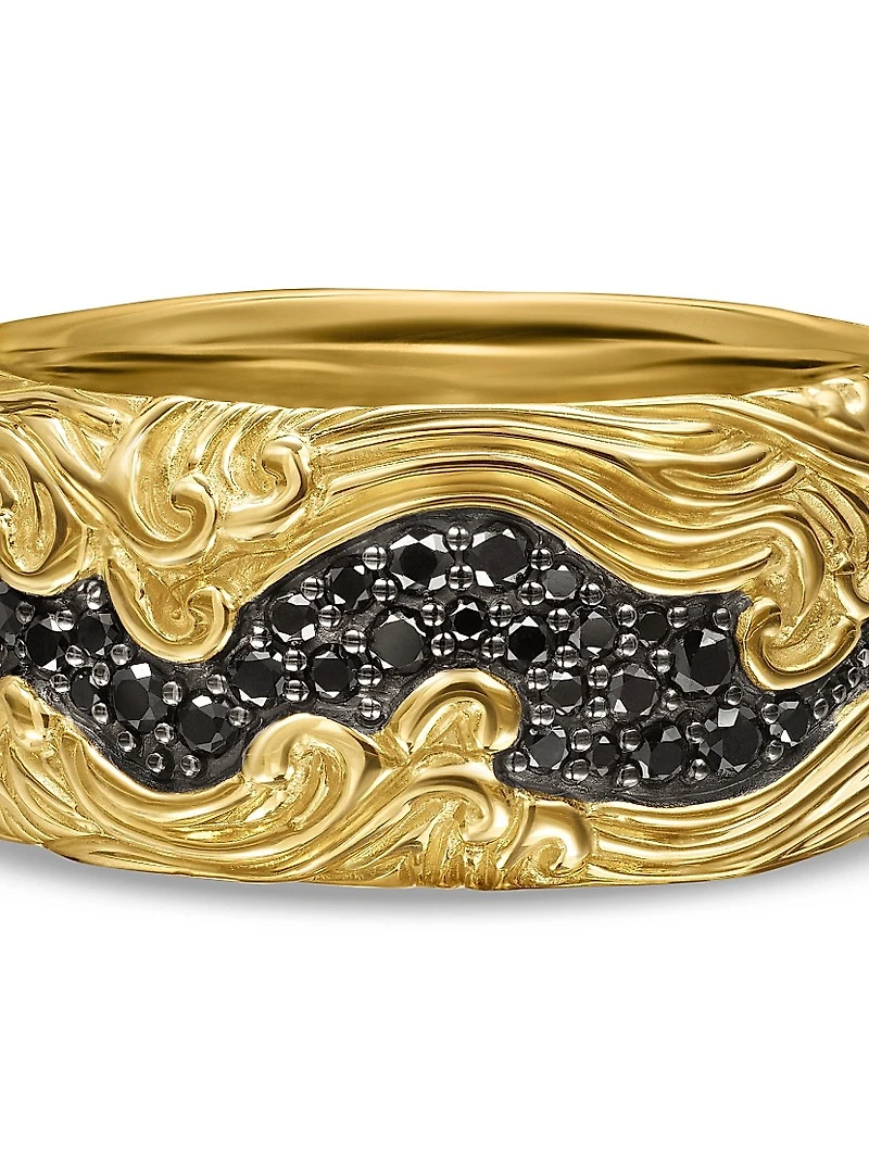 Waves Band Ring 18K Yellow Gold