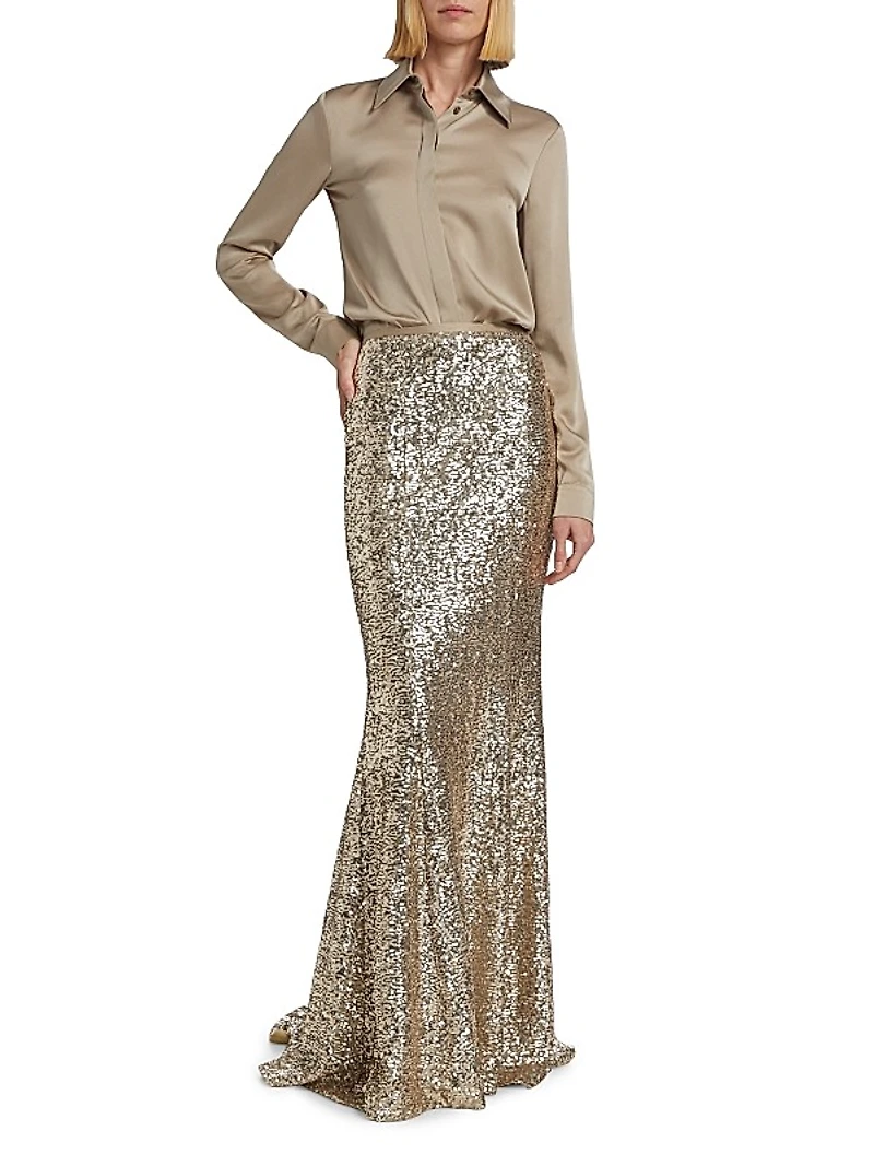 Sequin Mermaid Maxi Skirt