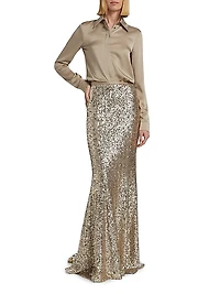 Sequin Mermaid Maxi Skirt
