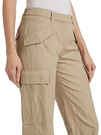 Cotton-Blend Slim-Fit Cargo Trousers