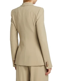 Georgina Wool Double-Breasted Blazer