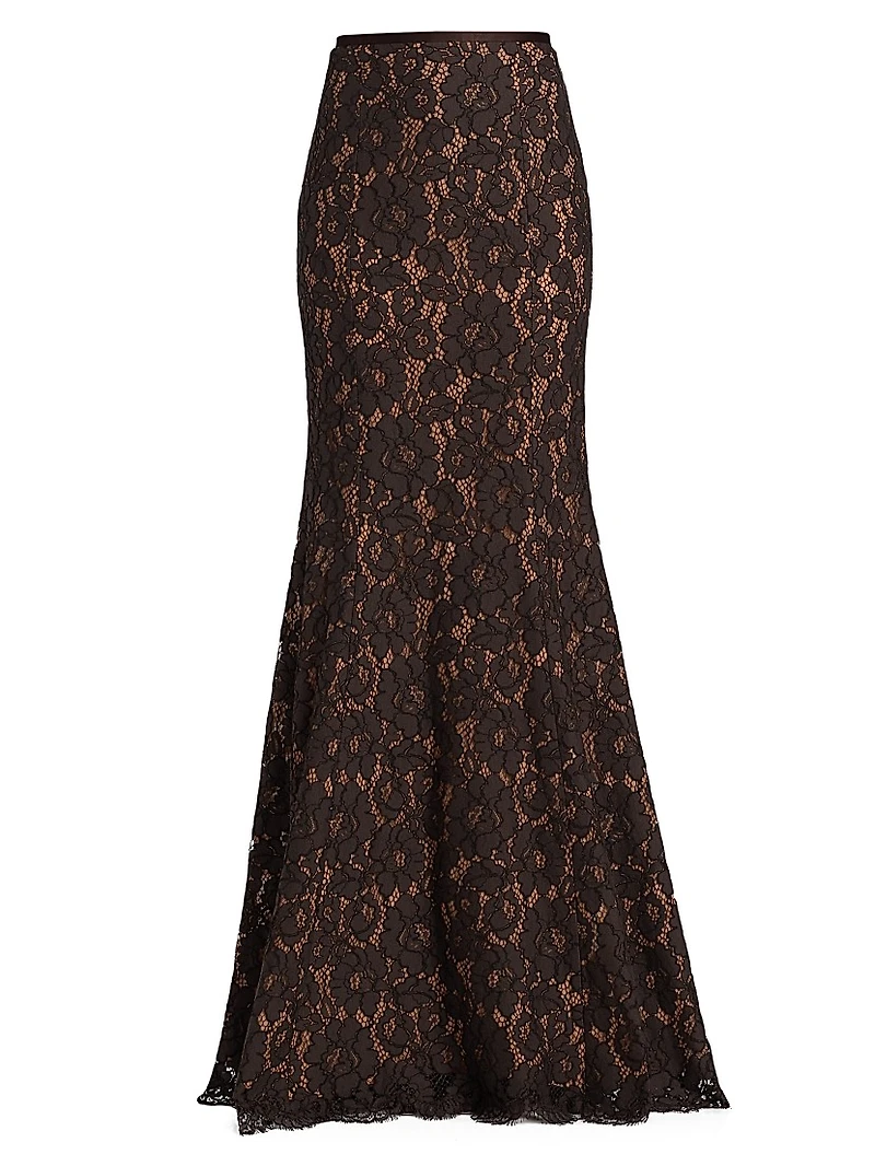 Lace Fishtail Maxi Skirt