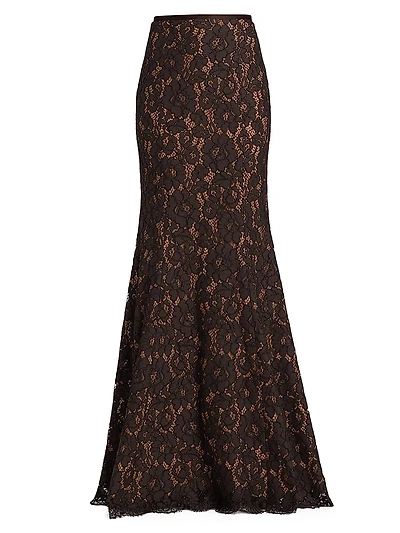 Lace Fishtail Maxi Skirt