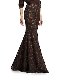 Lace Fishtail Maxi Skirt
