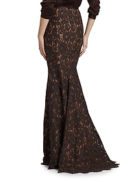 Lace Fishtail Maxi Skirt