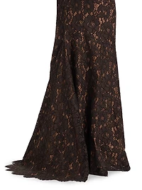 Lace Fishtail Maxi Skirt