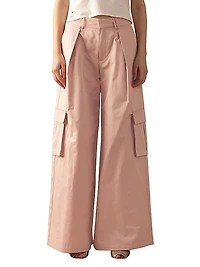 High-Rise Wide-Leg Cargo Pants
