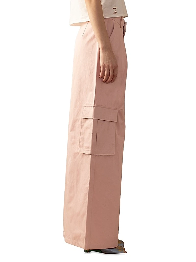 High-Rise Wide-Leg Cargo Pants