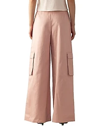 High-Rise Wide-Leg Cargo Pants