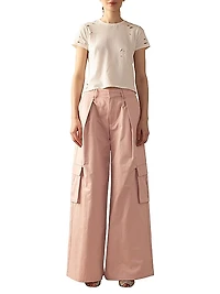 High-Rise Wide-Leg Cargo Pants