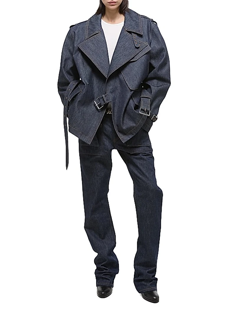 Denim Rider Trench Coat