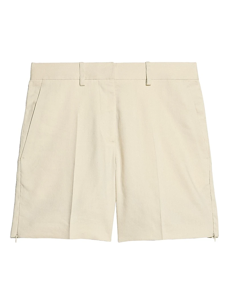 Mini Car Linen-Blend Shorts