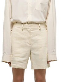 Mini Car Linen-Blend Shorts