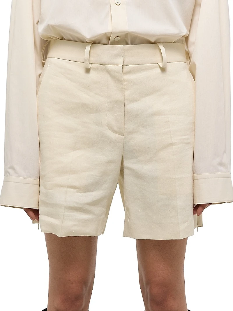 Mini Car Linen-Blend Shorts