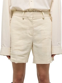 Mini Car Linen-Blend Shorts