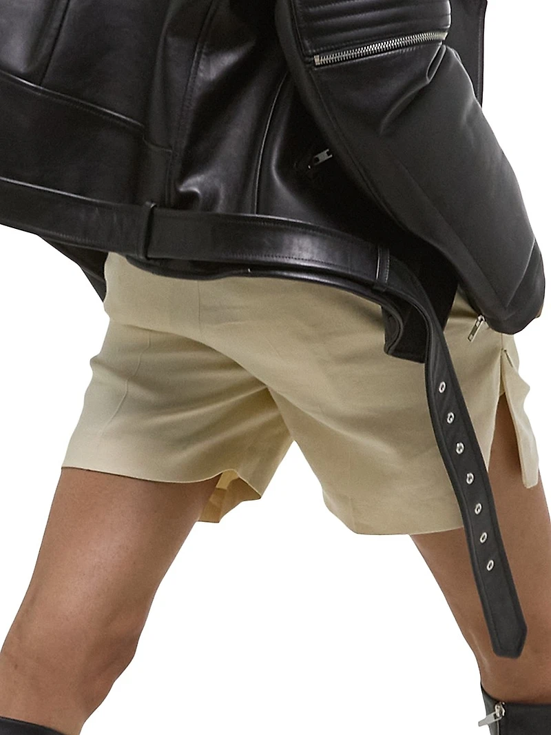 Mini Car Linen-Blend Shorts