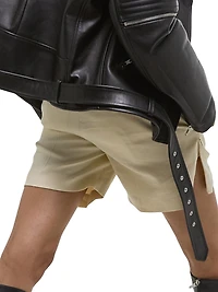 Mini Car Linen-Blend Shorts