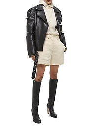 Mini Car Linen-Blend Shorts