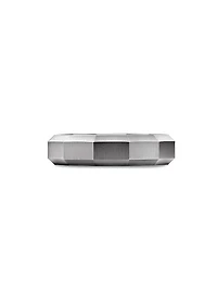 Faceted Band Ring Grey Titanium