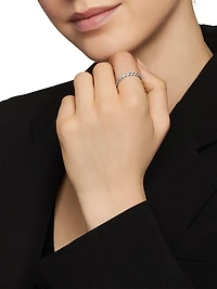 Pavé Petite Band Ring 18K White Gold