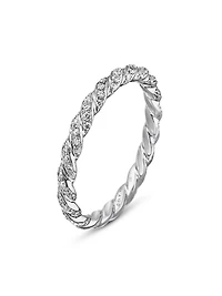 Pavé Petite Band Ring 18K White Gold