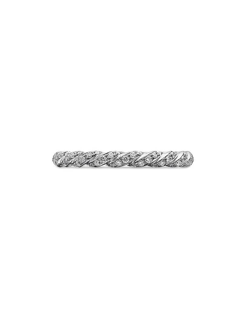 Pavé Petite Band Ring 18K White Gold
