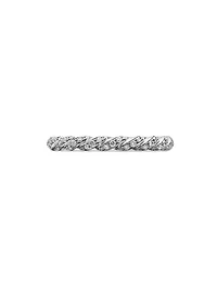 Pavé Petite Band Ring 18K White Gold