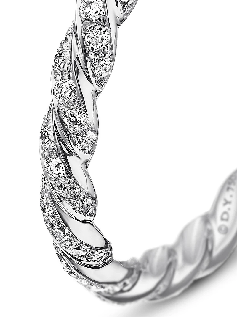 Pavé Petite Band Ring 18K White Gold