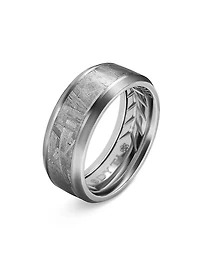Beveled Band Ring Grey Titanium