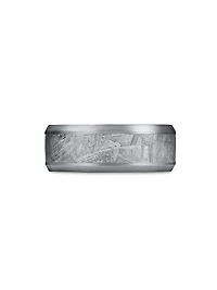 Beveled Band Ring Grey Titanium